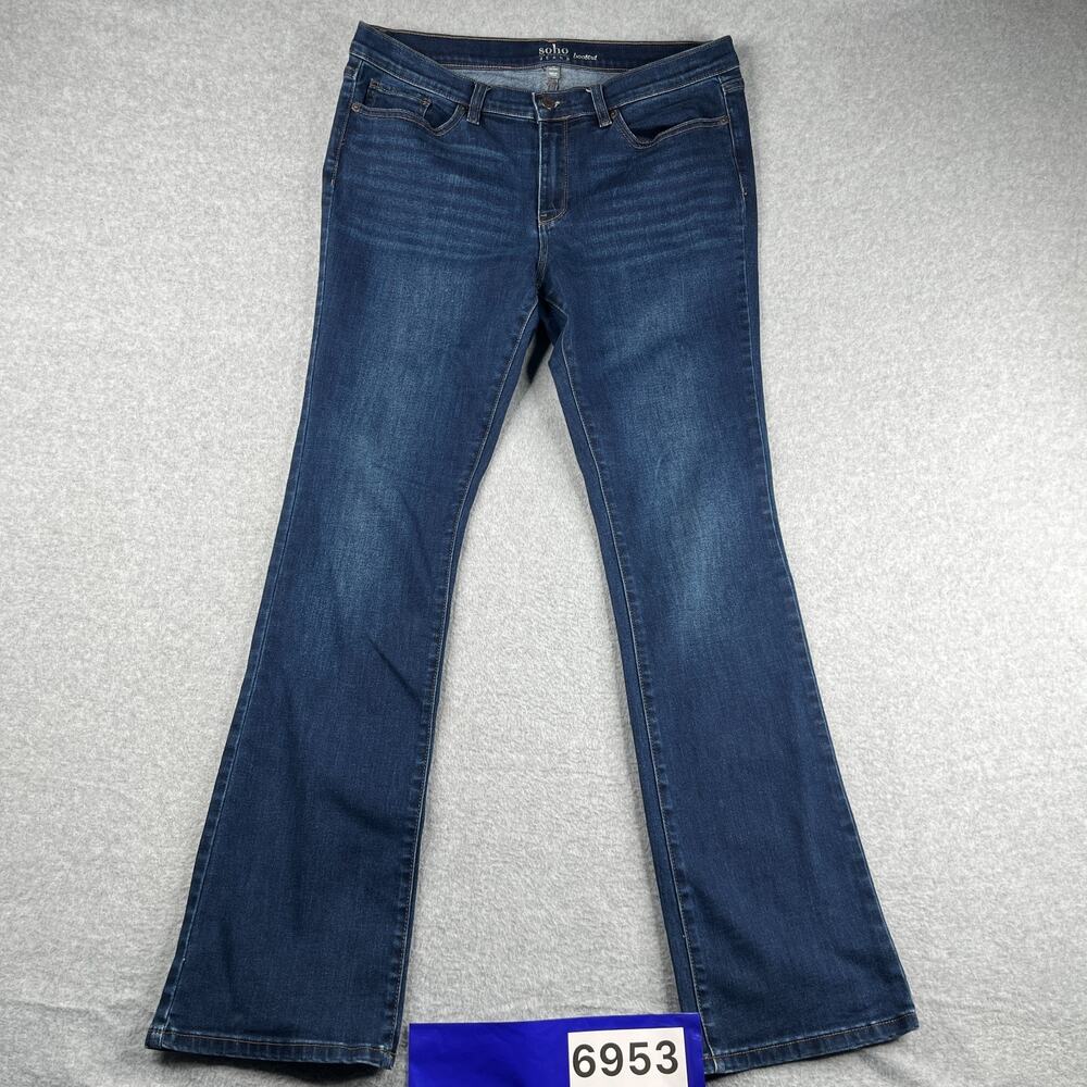 Soho Jeans Bootcut Womens Casual Stretch Size 14 Dark Wash